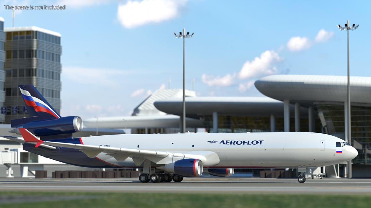 3D McDonnell Douglas MD11 Tri Jet Airliner Aeroflot model