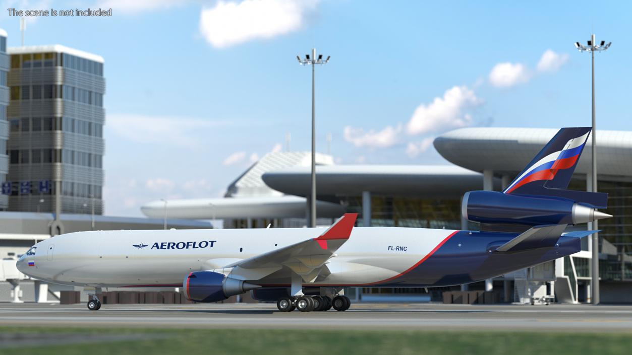 3D McDonnell Douglas MD11 Tri Jet Airliner Aeroflot model