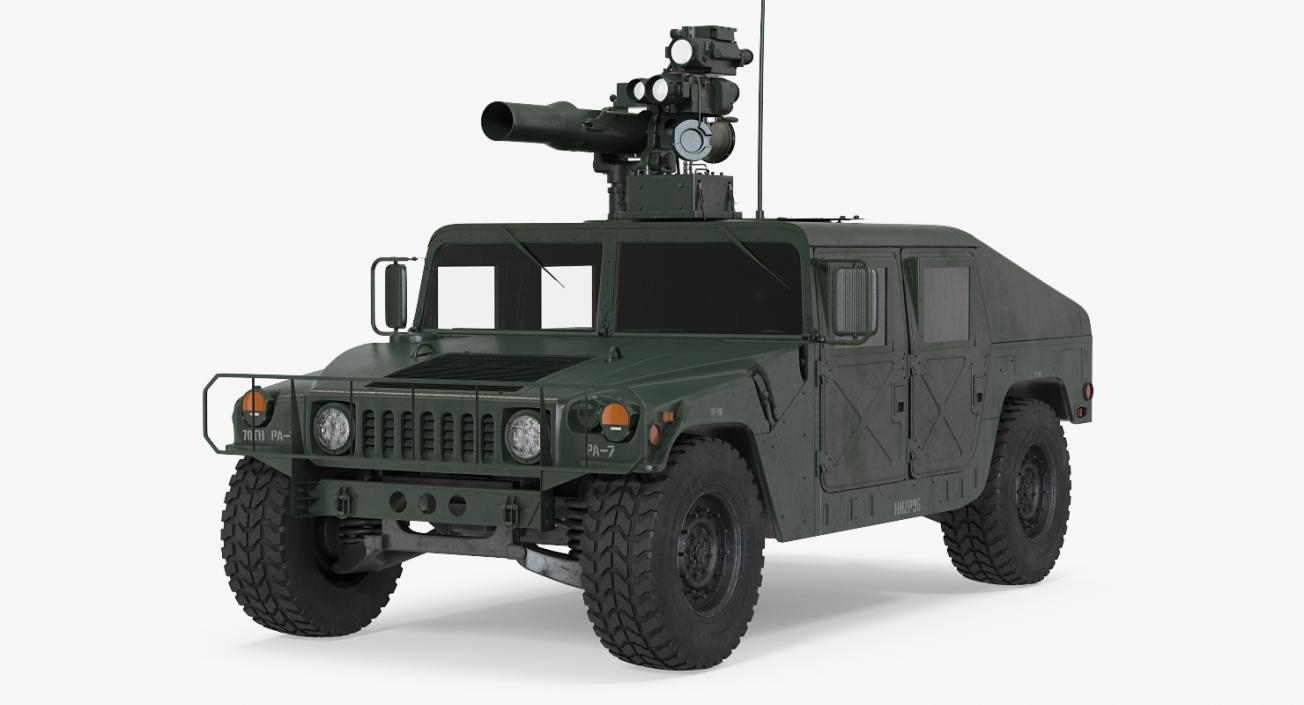 HMMWV TOW Missile Carrier M966 Rigged 3D