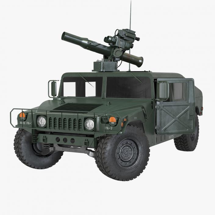 HMMWV TOW Missile Carrier M966 Rigged 3D