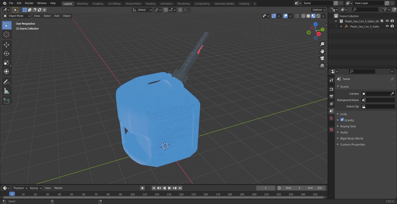 Plastic Gas Can 5 Gallon 3D model