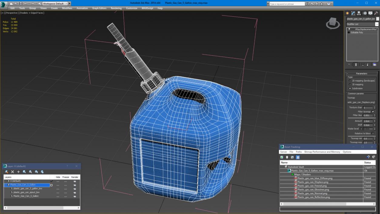 Plastic Gas Can 5 Gallon 3D model