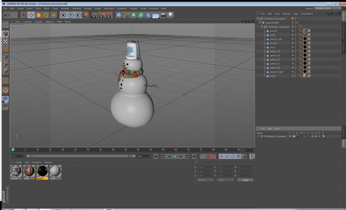 Christmas Snowman 3D