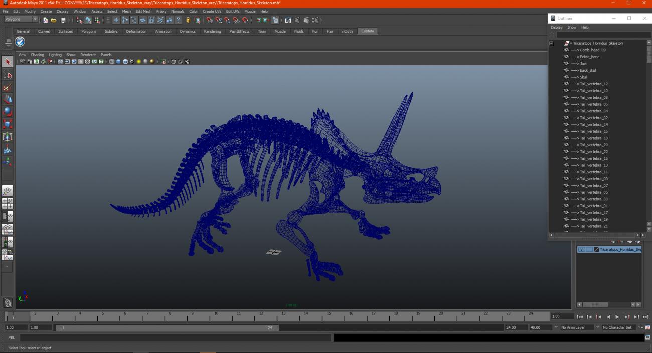 Triceratops Horridus Skeleton 3D model