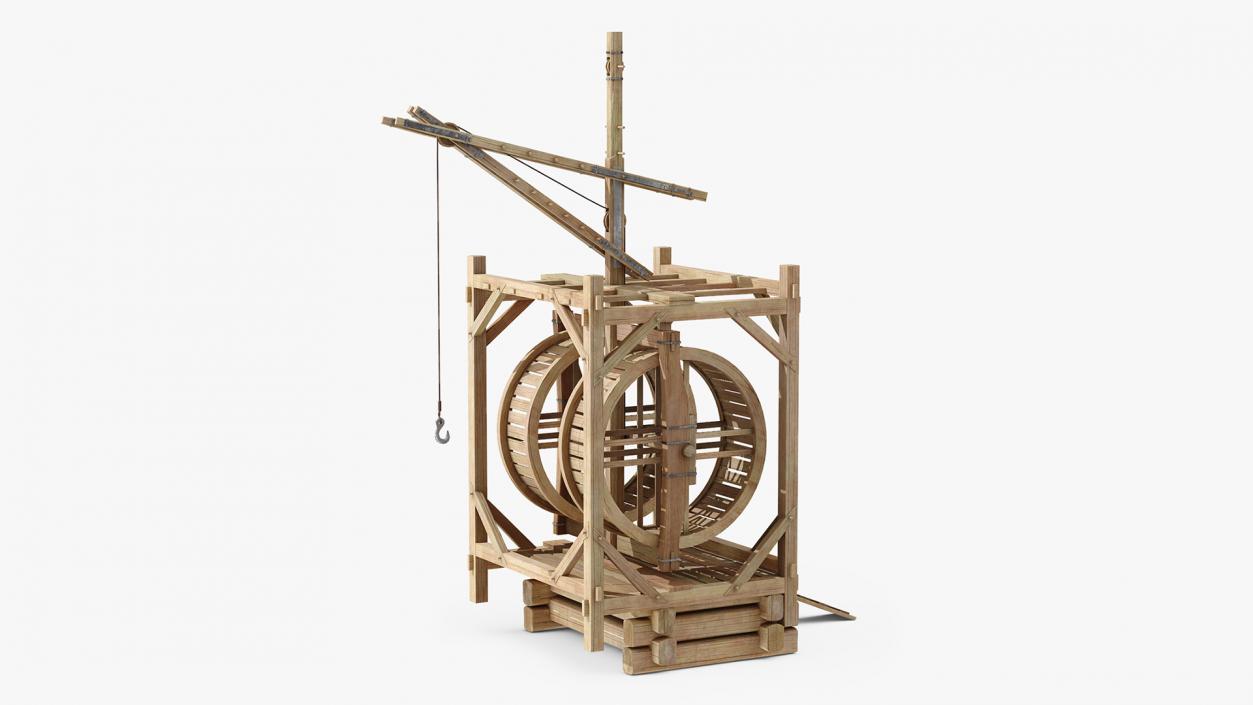 3D model Medieval Mechanical Crane