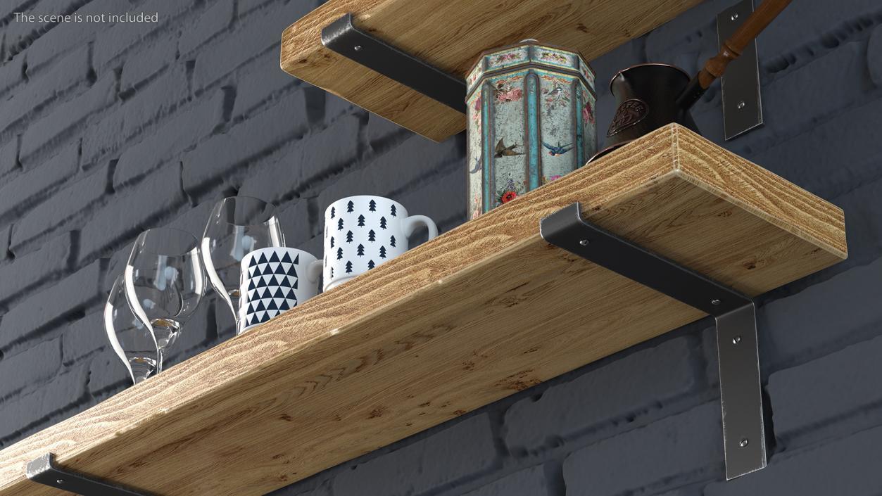 Shelf With Kitchenware 3D