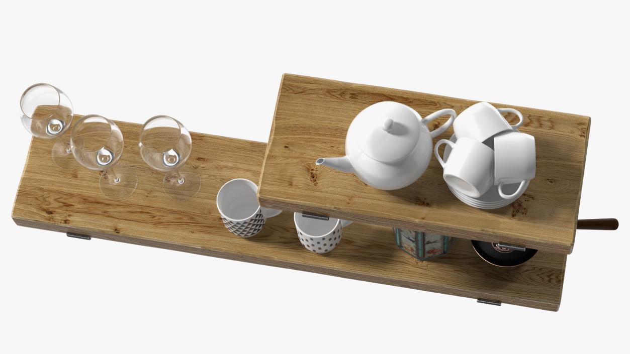 Shelf With Kitchenware 3D