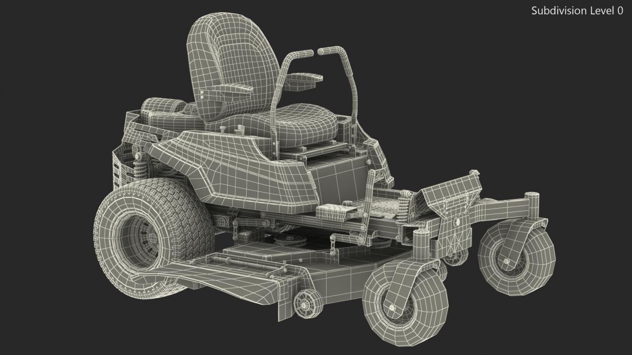 3D Zero Turn Mower Simplicity Rigged model