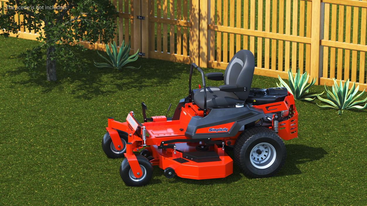 3D Zero Turn Mower Simplicity Rigged model