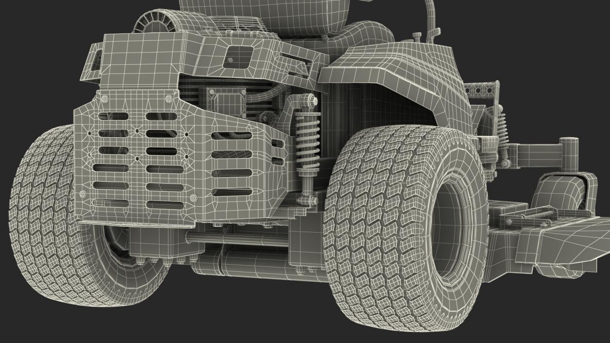 3D Zero Turn Mower Simplicity Rigged model