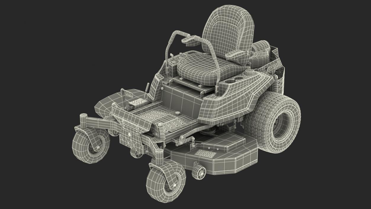 3D Zero Turn Mower Simplicity Rigged model