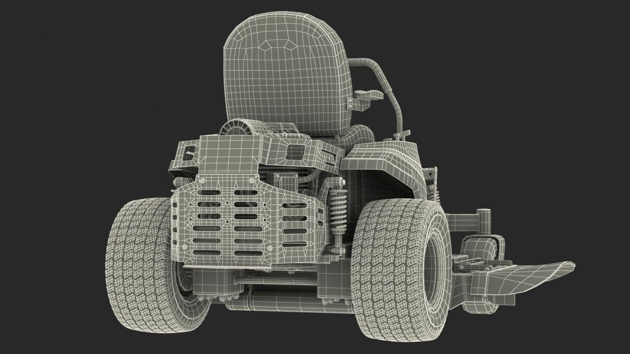 3D Zero Turn Mower Simplicity Rigged model