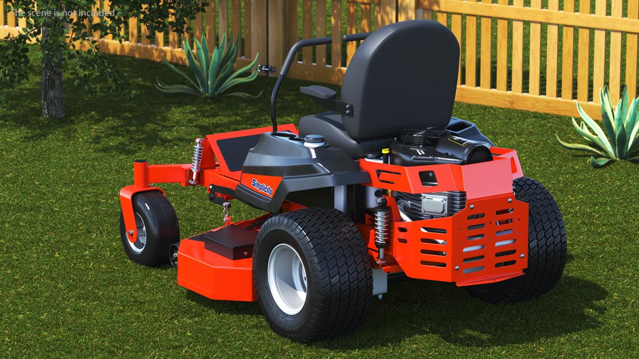 3D Zero Turn Mower Simplicity Rigged model