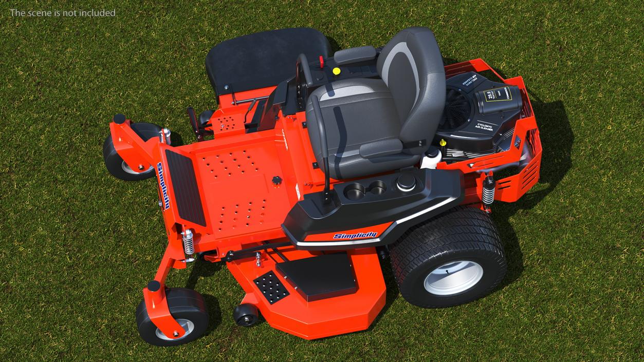 3D Zero Turn Mower Simplicity Rigged model