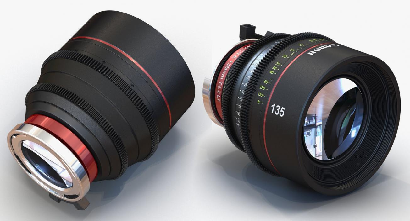 Camera Lenses Collection 3D model