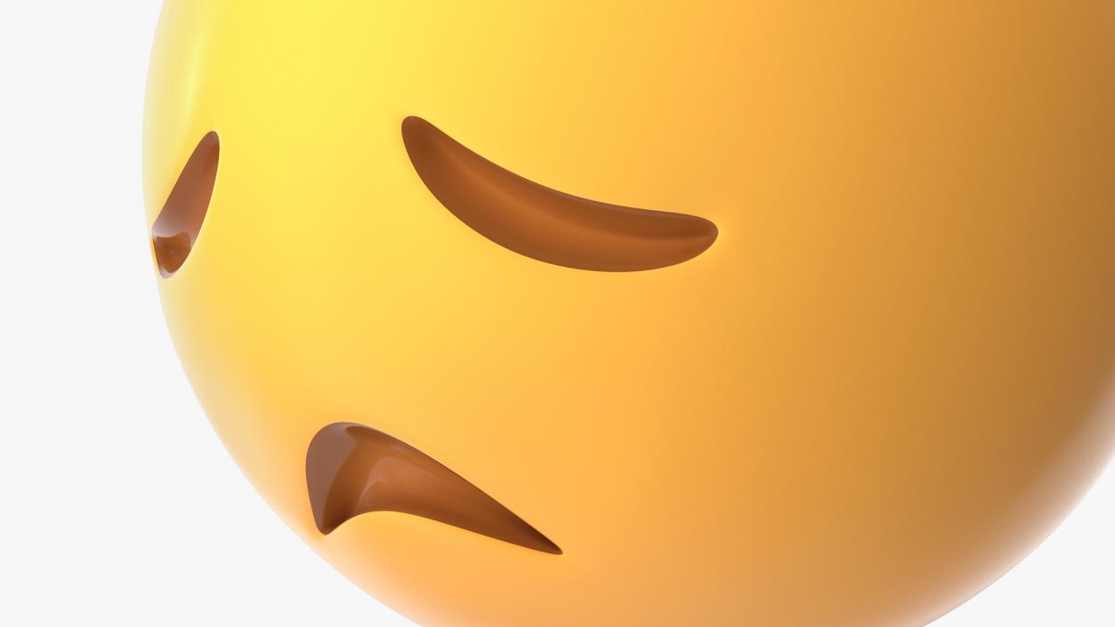 3D Disappointed Face Emoji model