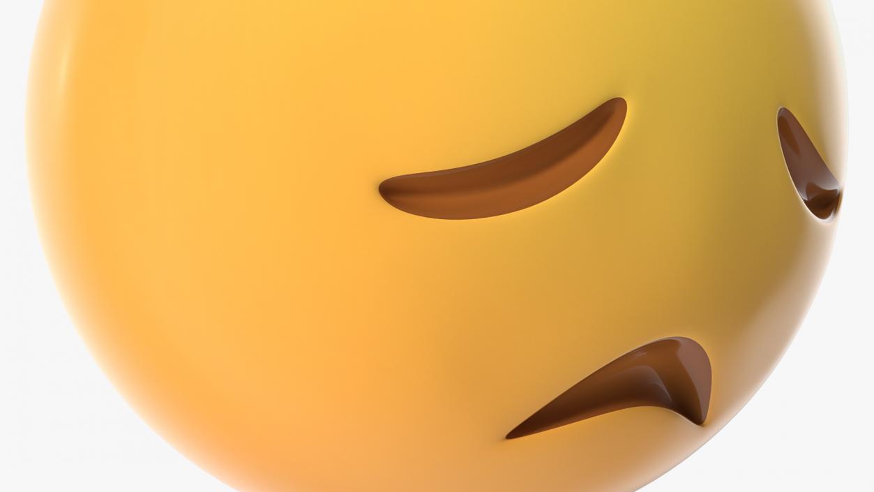 3D Disappointed Face Emoji model