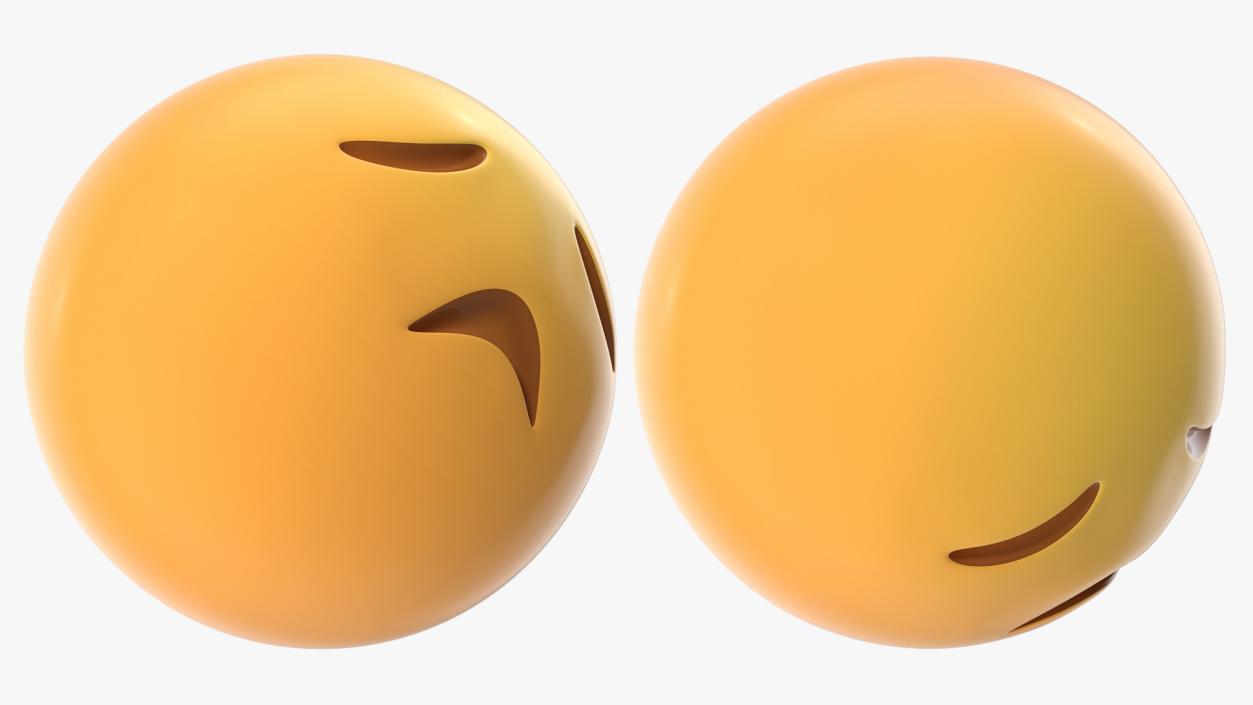 3D Disappointed Face Emoji model