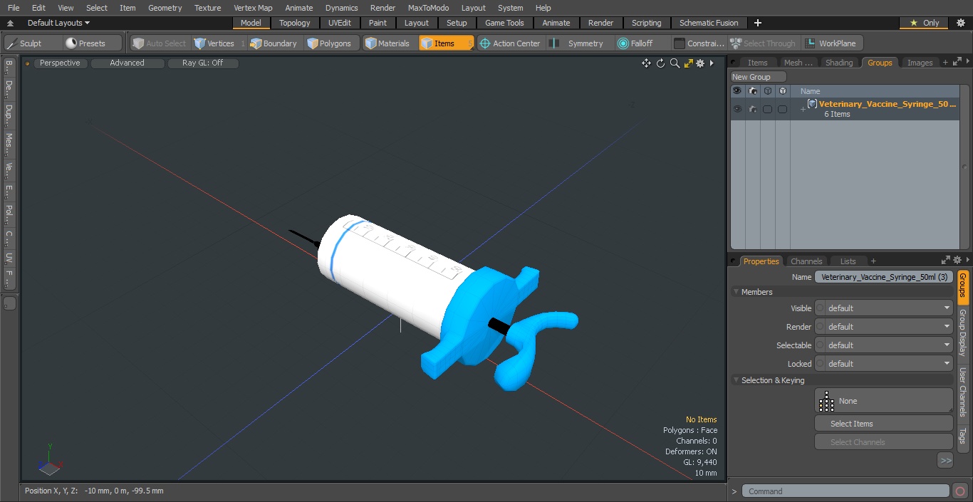 3D Veterinary Vaccine Syringe 50ml