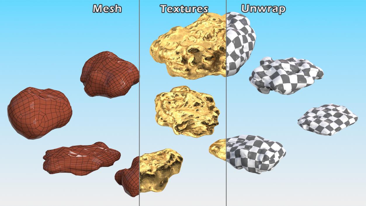 Precious Nuggets Collection 3D