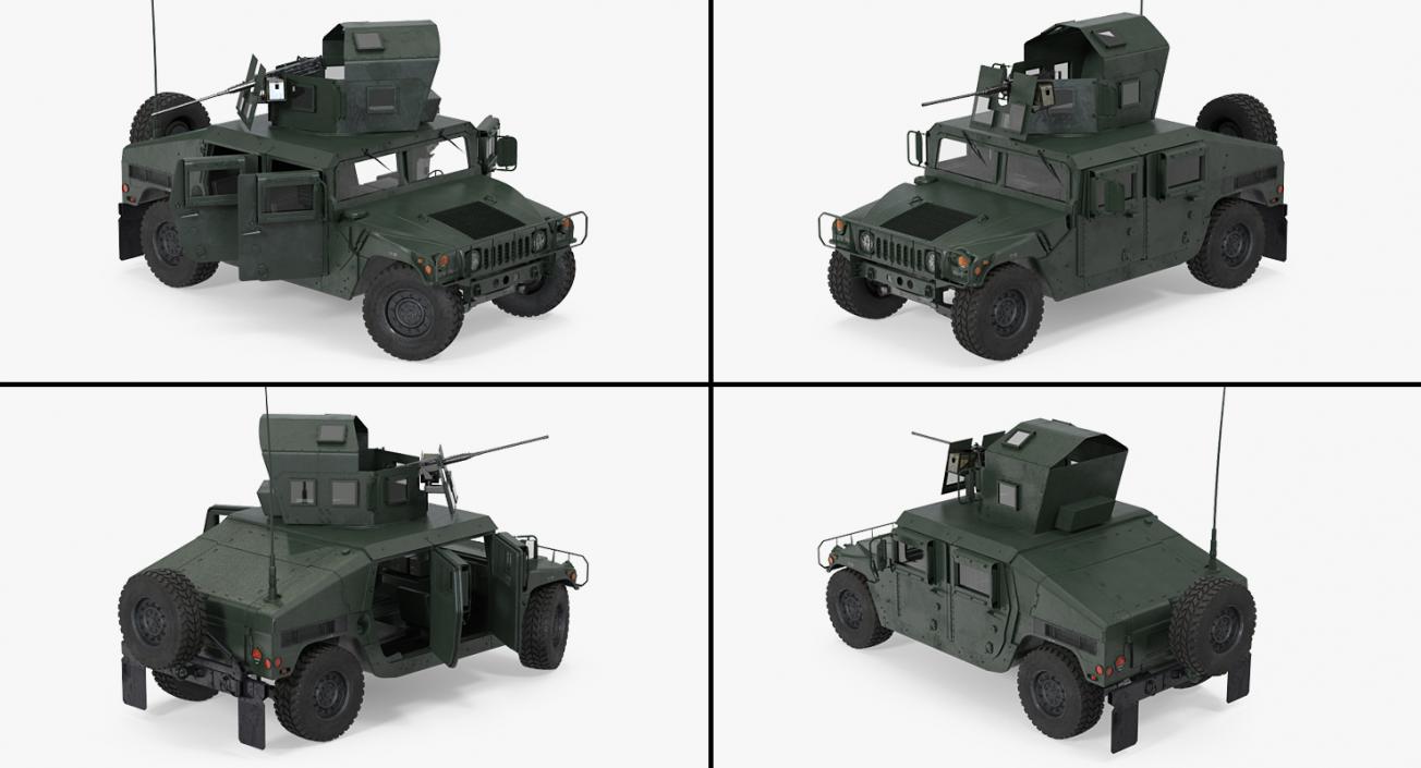 Humvee M1151 Enhanced Armament Carrier Simple Interior 3D model