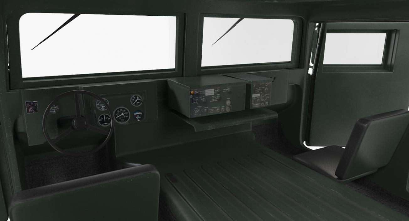 Humvee M1151 Enhanced Armament Carrier Simple Interior 3D model