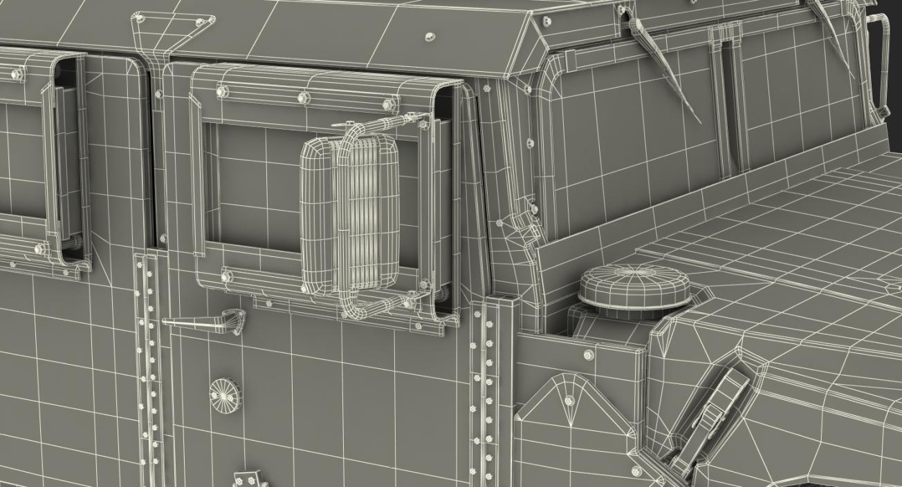 Humvee M1151 Enhanced Armament Carrier Simple Interior 3D model