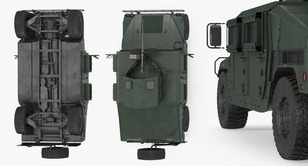 Humvee M1151 Enhanced Armament Carrier Simple Interior 3D model