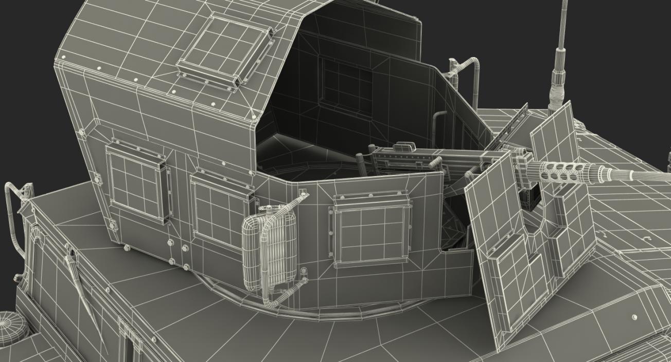 Humvee M1151 Enhanced Armament Carrier Simple Interior 3D model