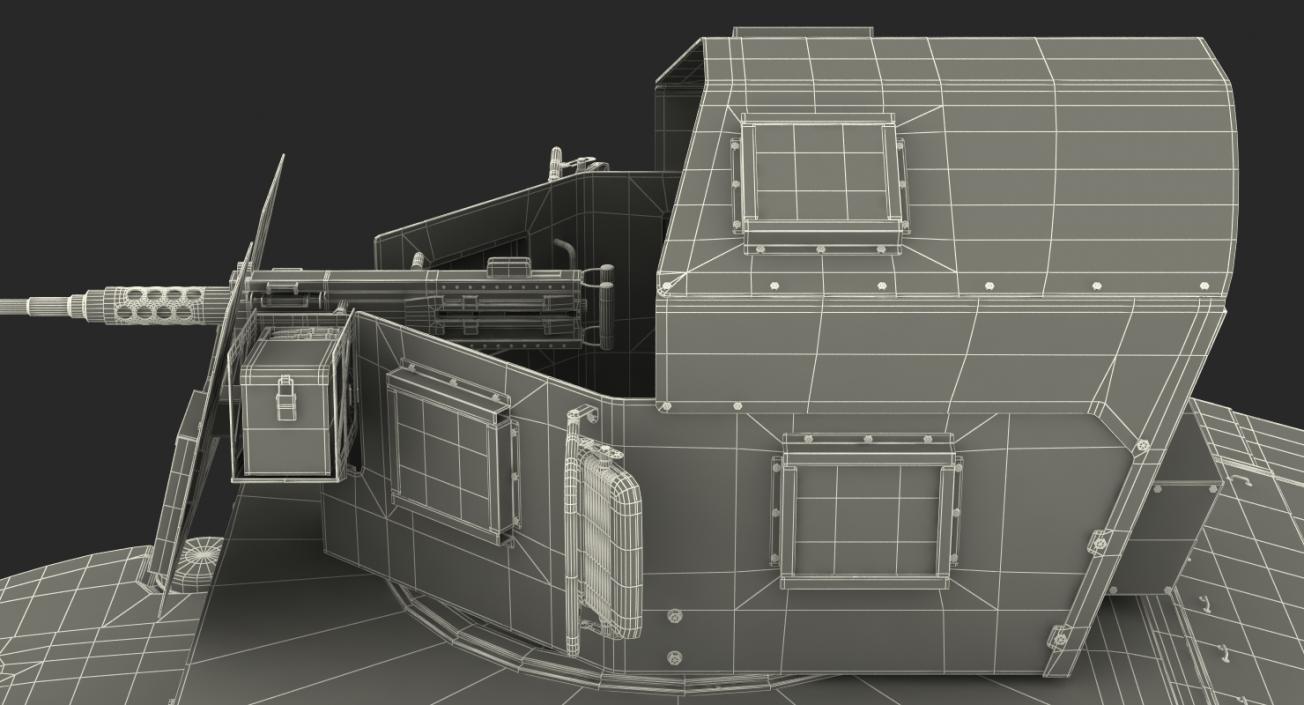 Humvee M1151 Enhanced Armament Carrier Simple Interior 3D model