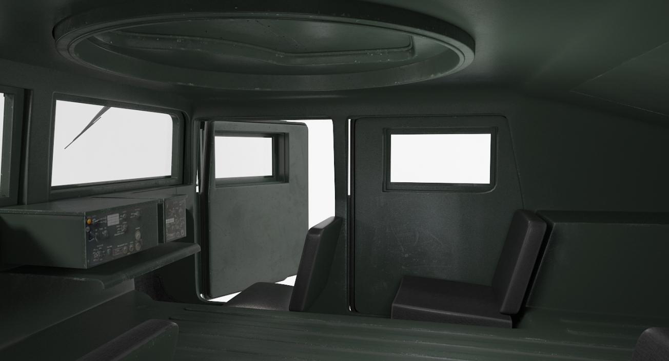 Humvee M1151 Enhanced Armament Carrier Simple Interior 3D model