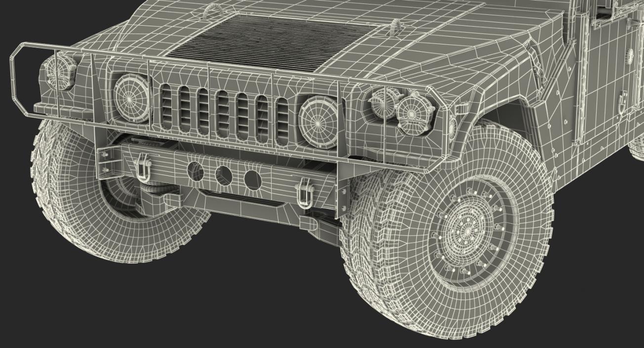 Humvee M1151 Enhanced Armament Carrier Simple Interior 3D model