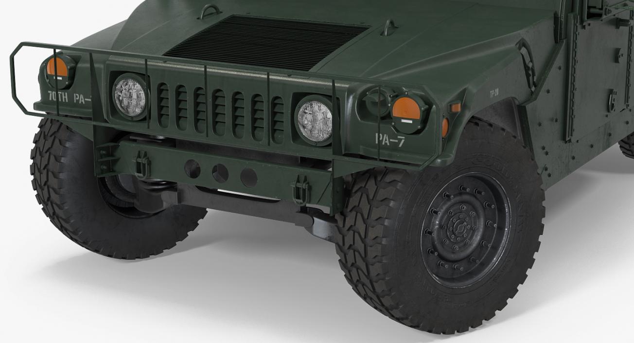 Humvee M1151 Enhanced Armament Carrier Simple Interior 3D model