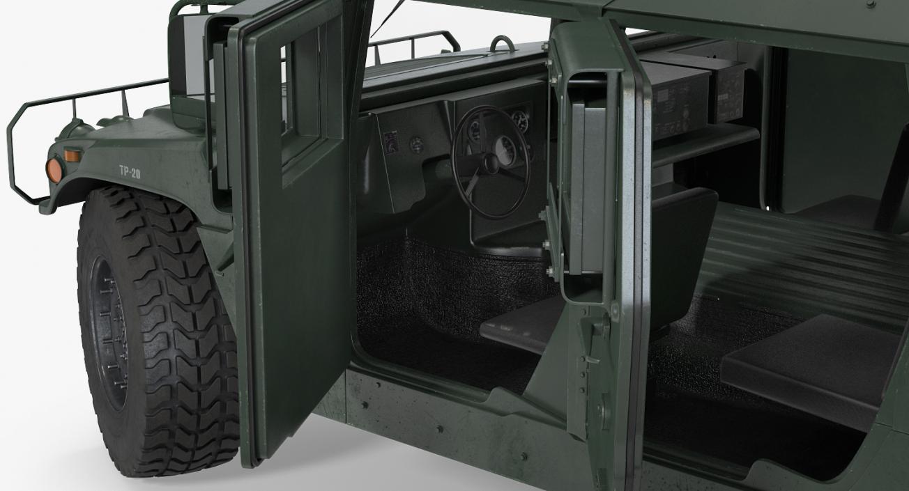 Humvee M1151 Enhanced Armament Carrier Simple Interior 3D model