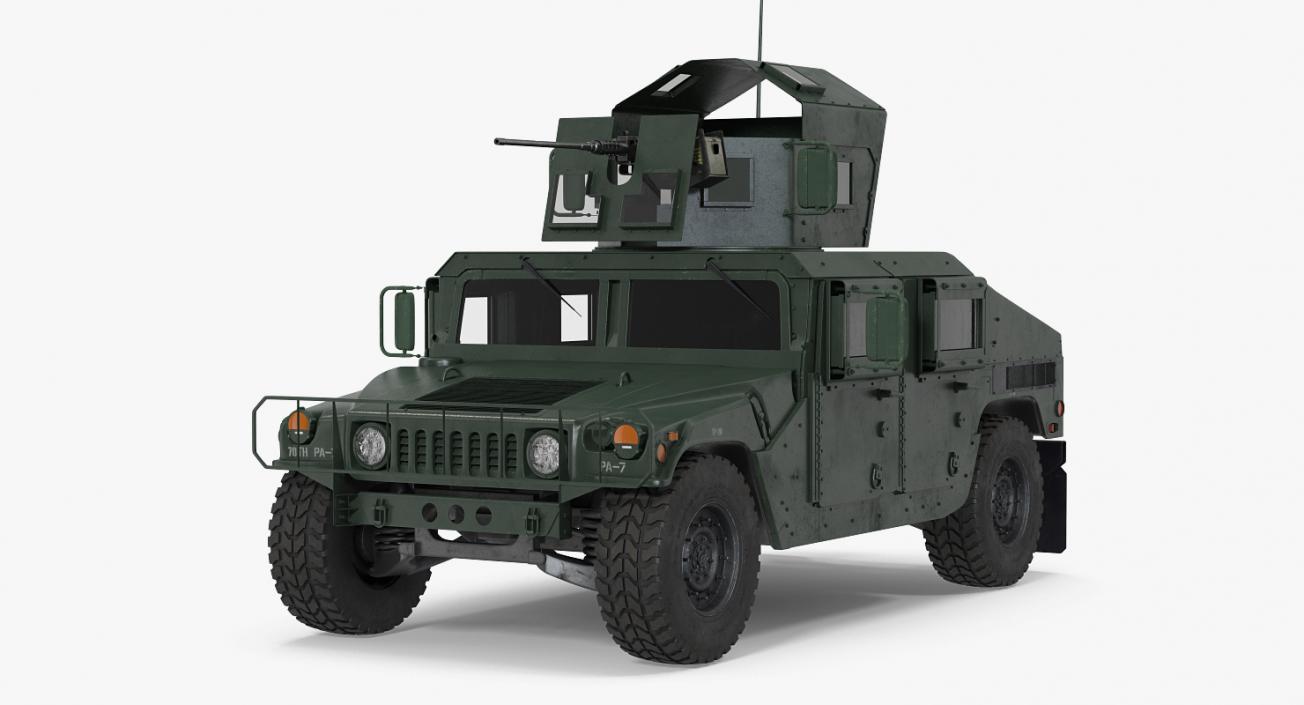 Humvee M1151 Enhanced Armament Carrier Simple Interior 3D model