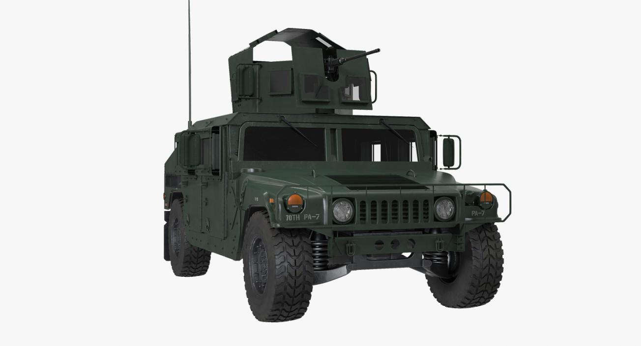 Humvee M1151 Enhanced Armament Carrier Simple Interior 3D model