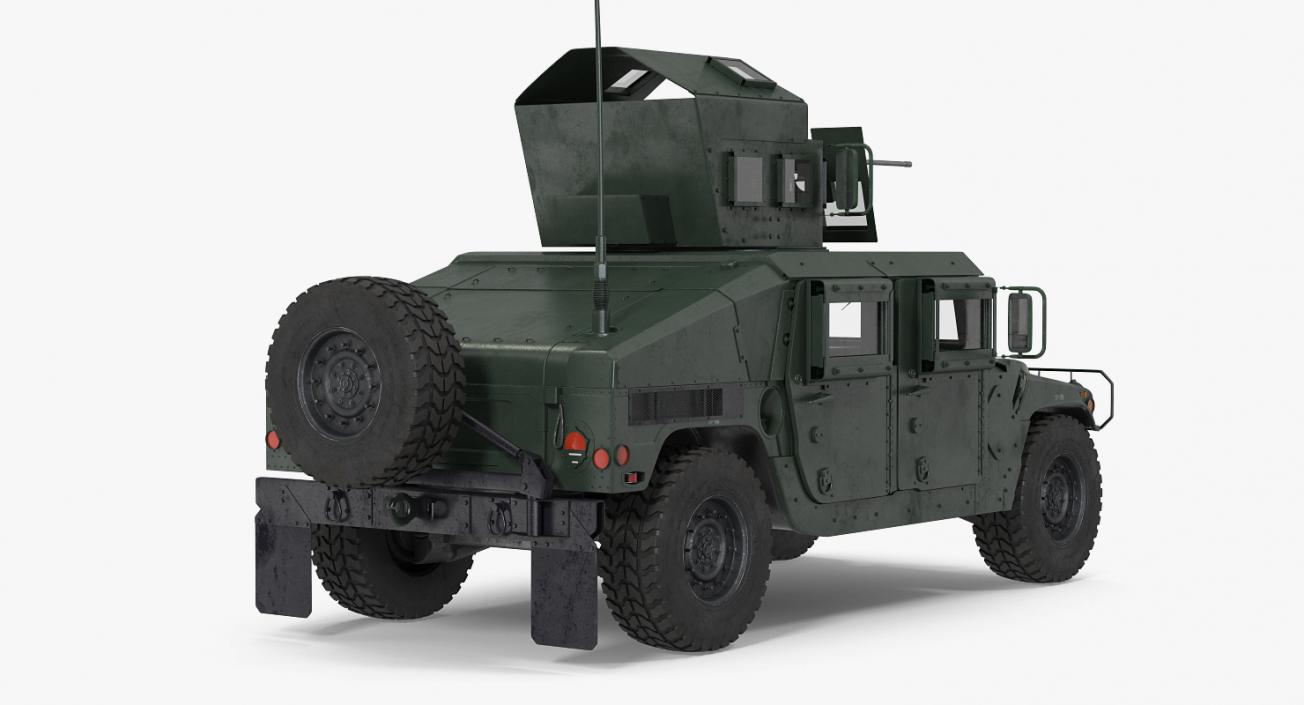 Humvee M1151 Enhanced Armament Carrier Simple Interior 3D model