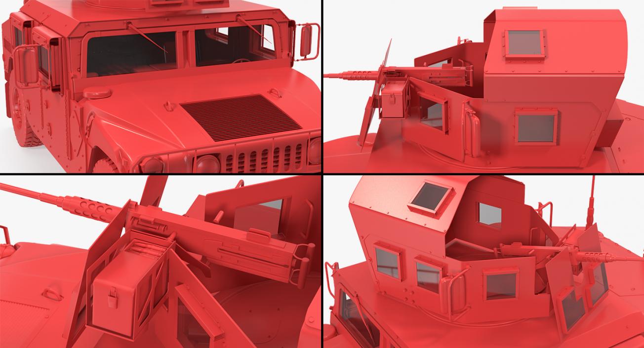 Humvee M1151 Enhanced Armament Carrier Simple Interior 3D model