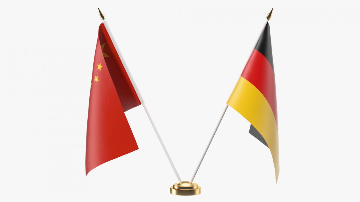 Table Flags Germany and China 3D model