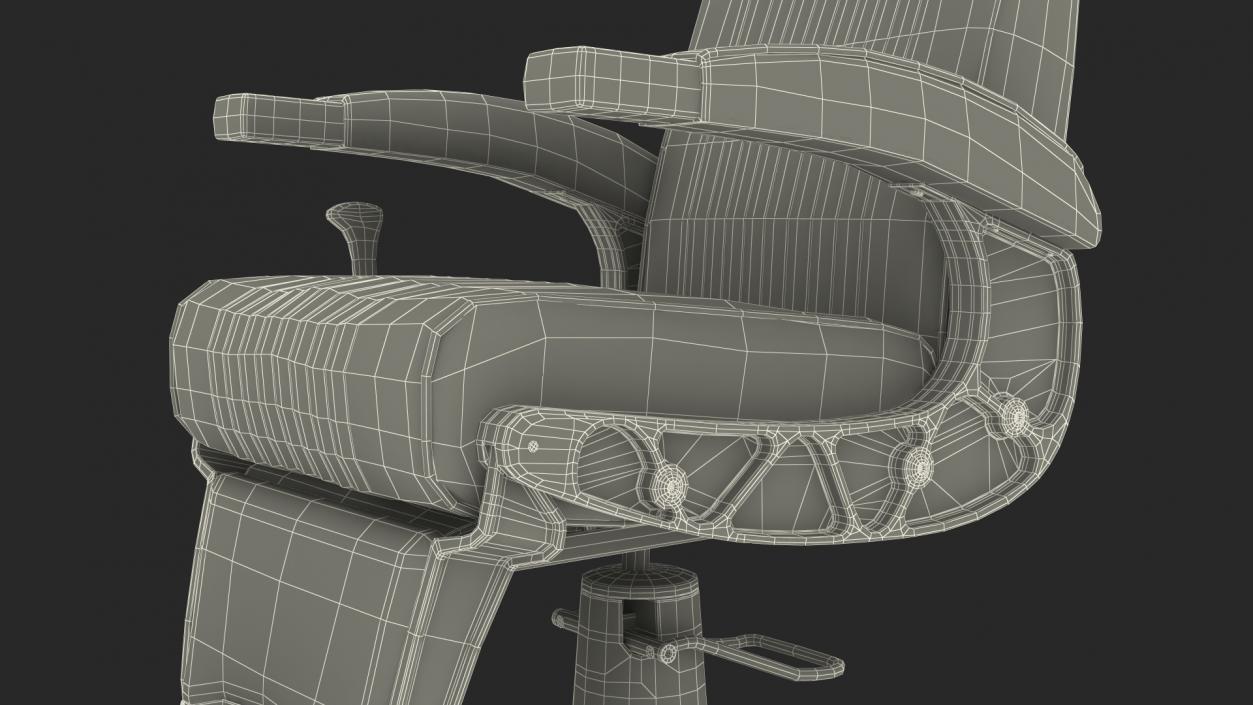 3D model Antique Barber Chair