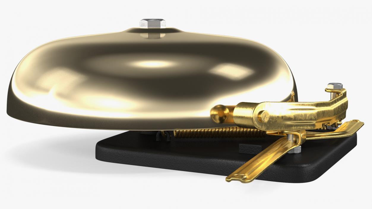 Brass Boxing Bell Rigged 3D model