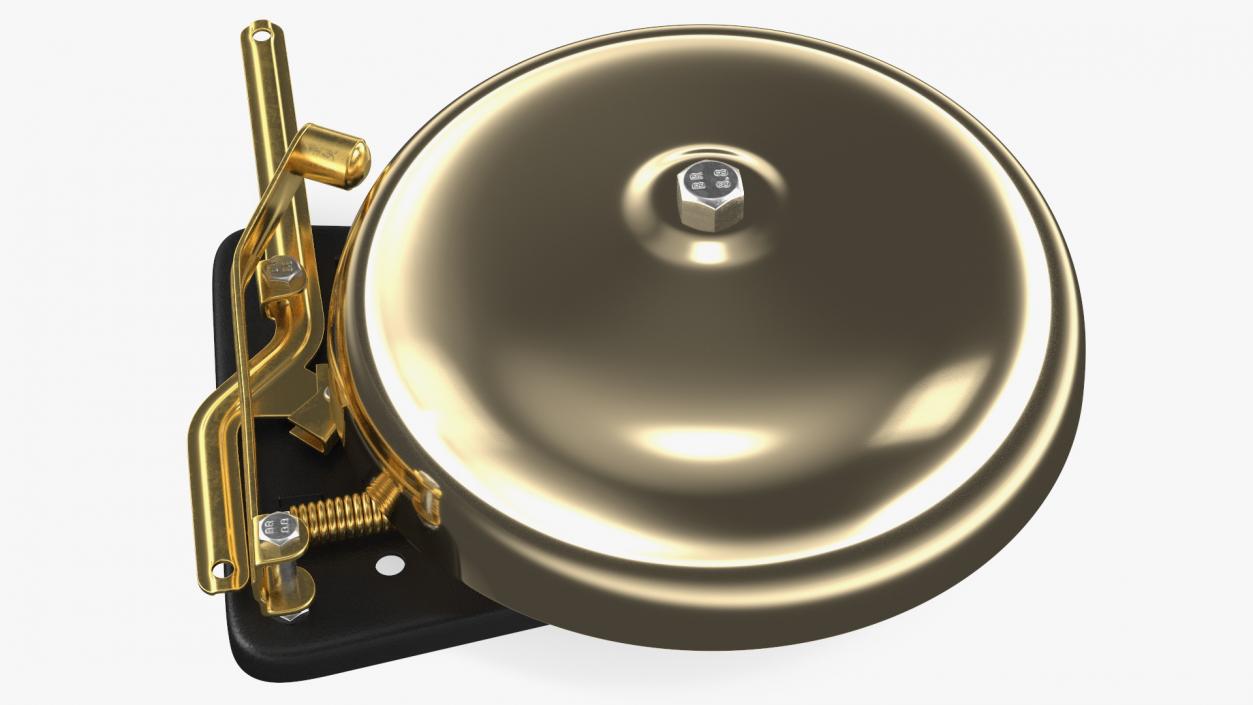 Brass Boxing Bell Rigged 3D model