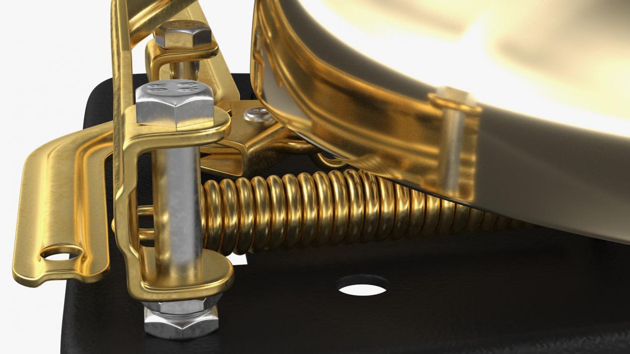 Brass Boxing Bell Rigged 3D model