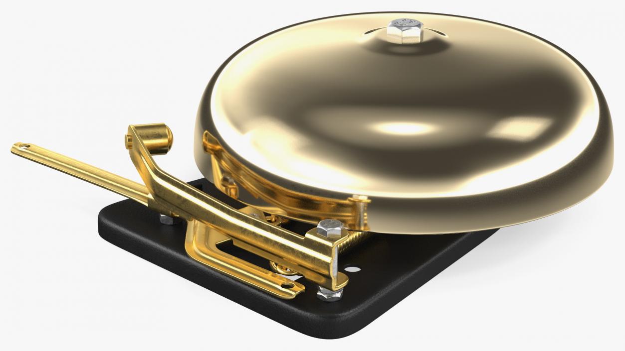 Brass Boxing Bell Rigged 3D model