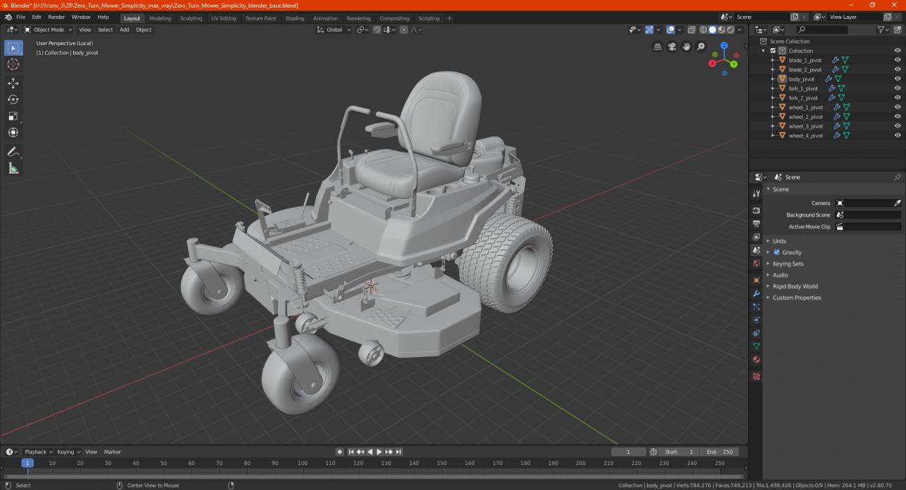 3D Zero Turn Mower Simplicity