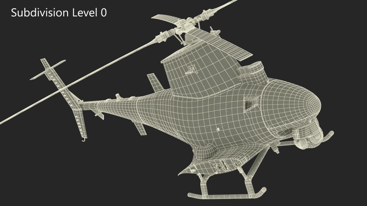 3D Northrop Grumman MQ-8 Fire Scout Rigged for Maya model