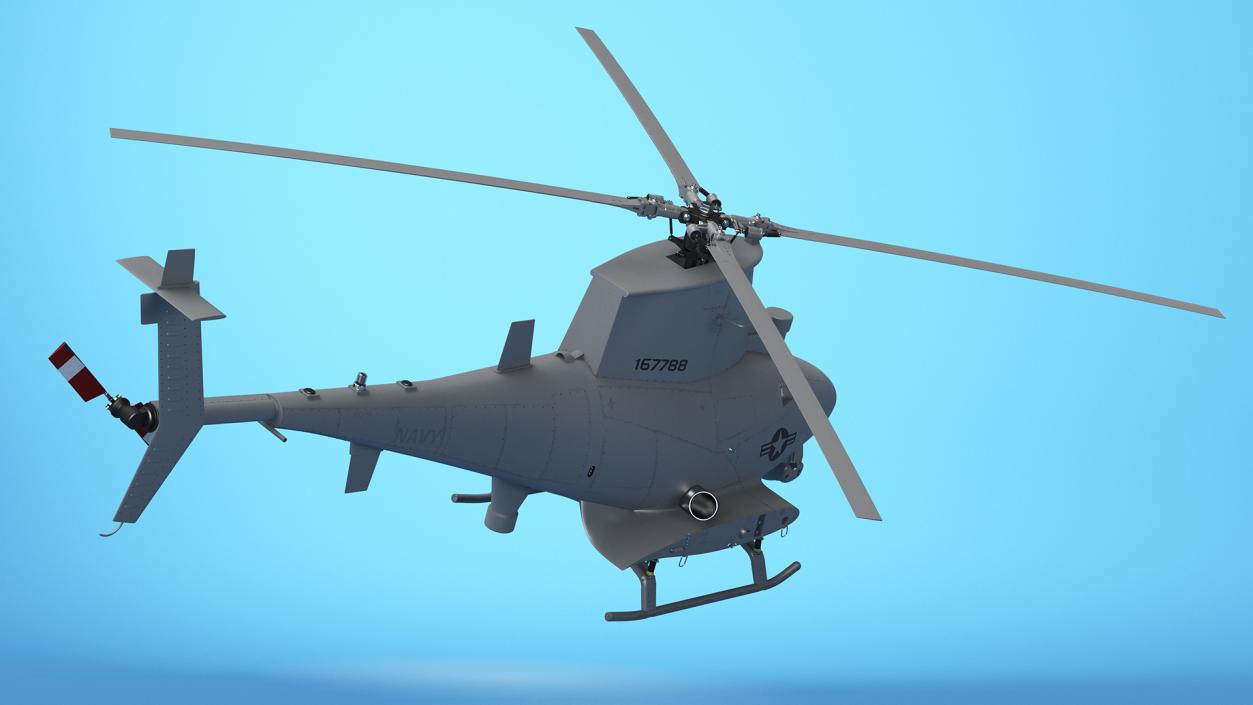 3D Northrop Grumman MQ-8 Fire Scout Rigged for Maya model