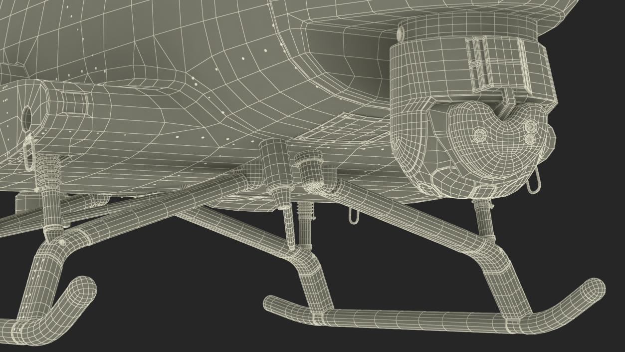 3D Northrop Grumman MQ-8 Fire Scout Rigged for Maya model