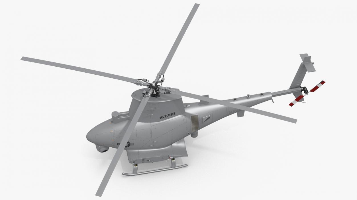 3D Northrop Grumman MQ-8 Fire Scout Rigged for Maya model