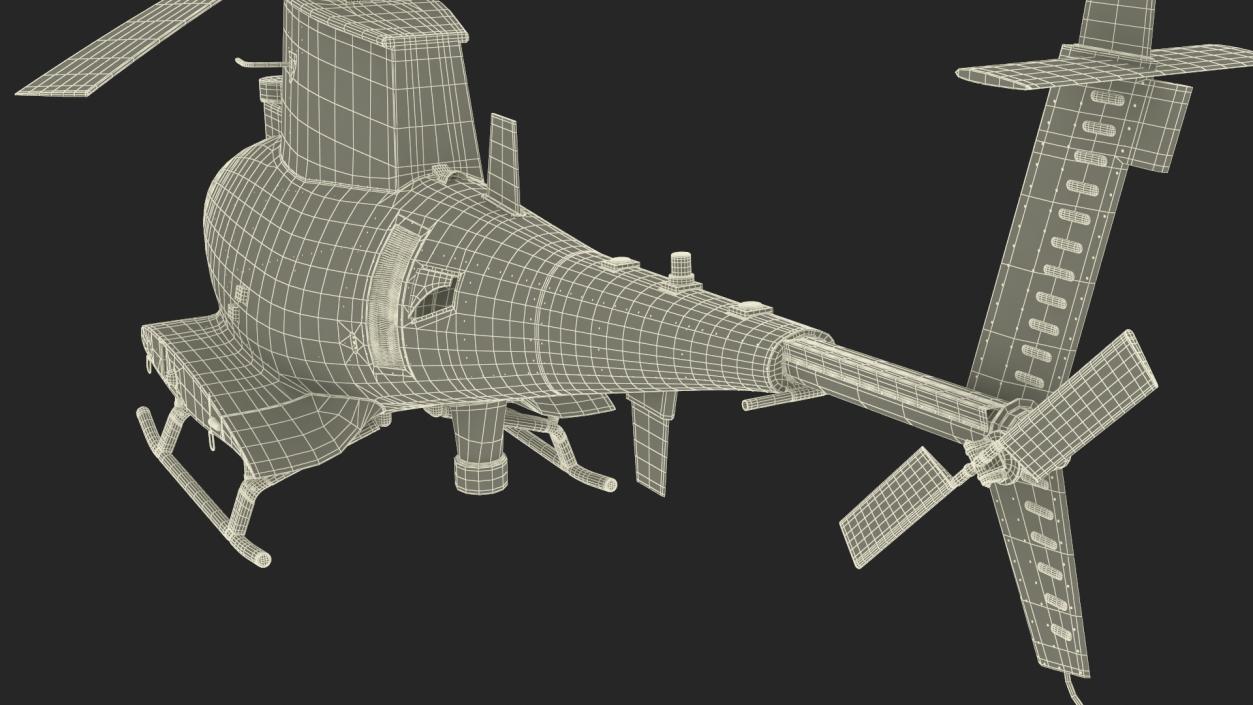 3D Northrop Grumman MQ-8 Fire Scout Rigged for Maya model